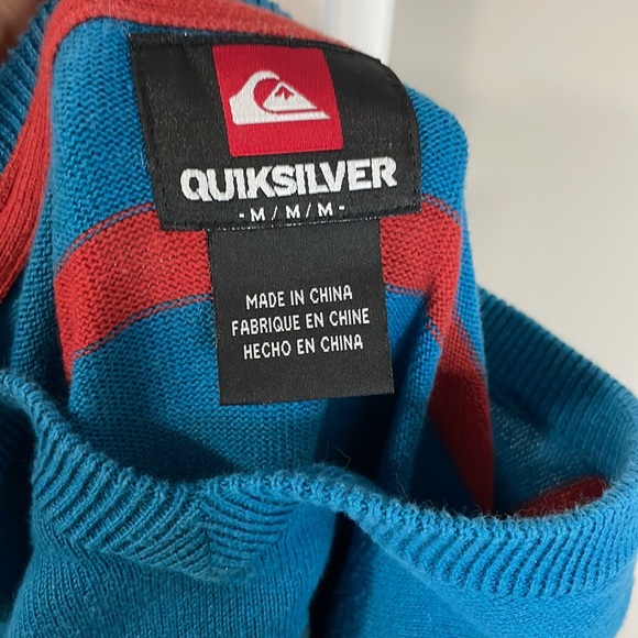 Quicksilver blue striped long sleeve size M - Picture 3 of 3